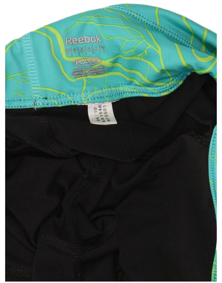 REEBOK Womens Leggings UK 14 Large  Black