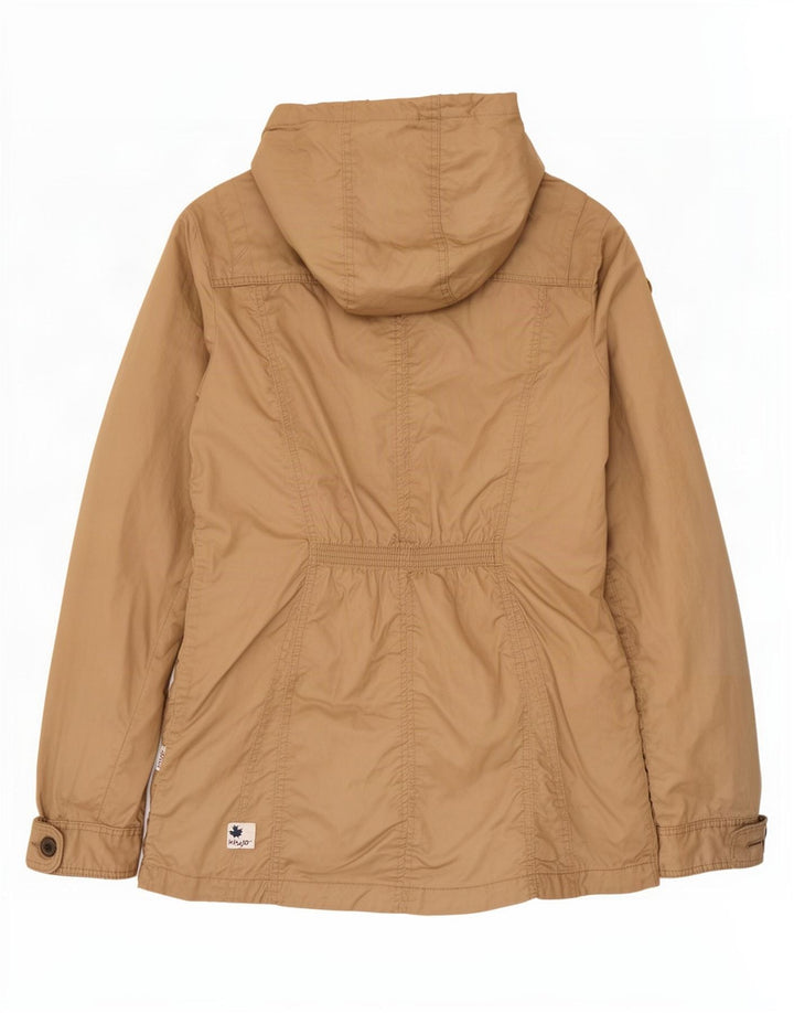 KHUJO Womens Hooded Parka Jacket UK 20 2XL Beige Polyester