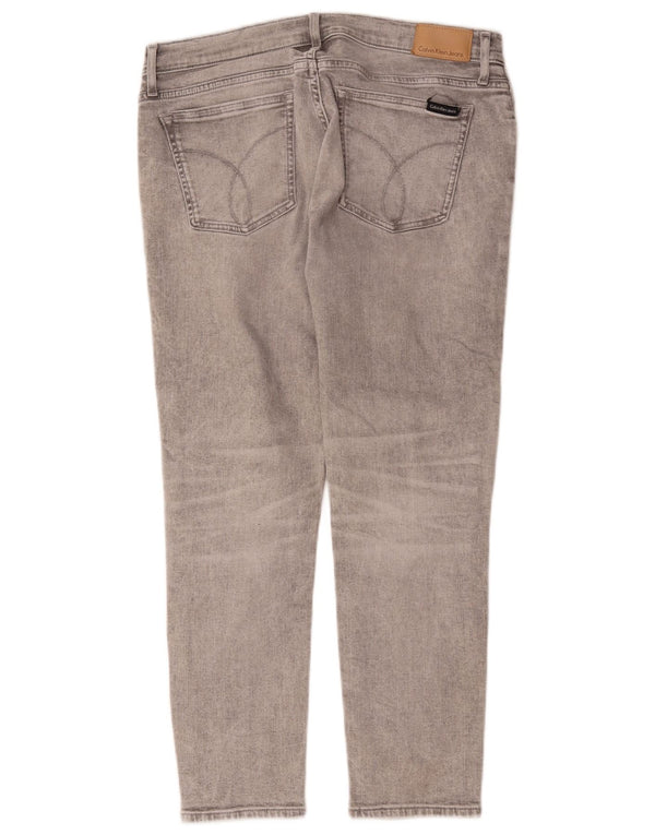 Calvin Klein Womens Cropped Jeans W31 L25 Grey Cotton