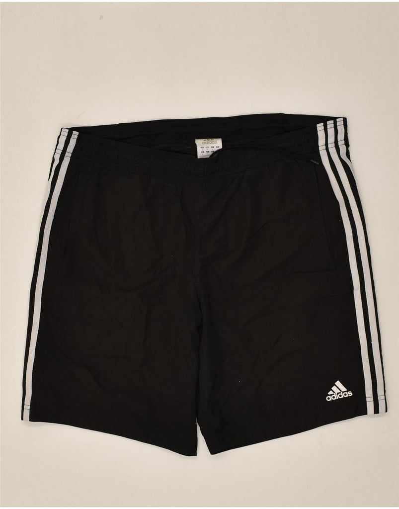 ADIDAS Mens Sport Shorts Medium Black Polyester | Vintage Adidas | Thrift | Second-Hand Adidas | Used Clothing | Messina Hembry 