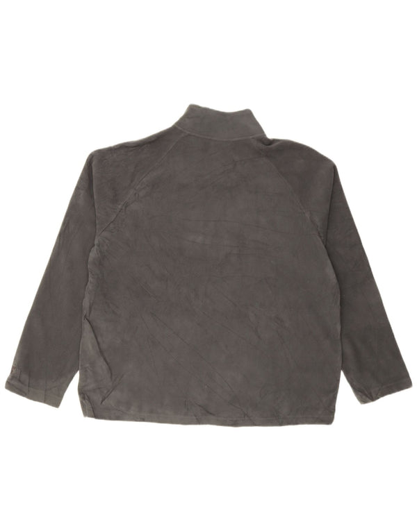 Starter Mens Zip Neck Fleece Jumper UK 42/44 Large Grey Polyester