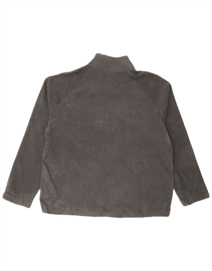 Starter Mens Zip Neck Fleece Jumper UK 42/44 Large Grey Polyester