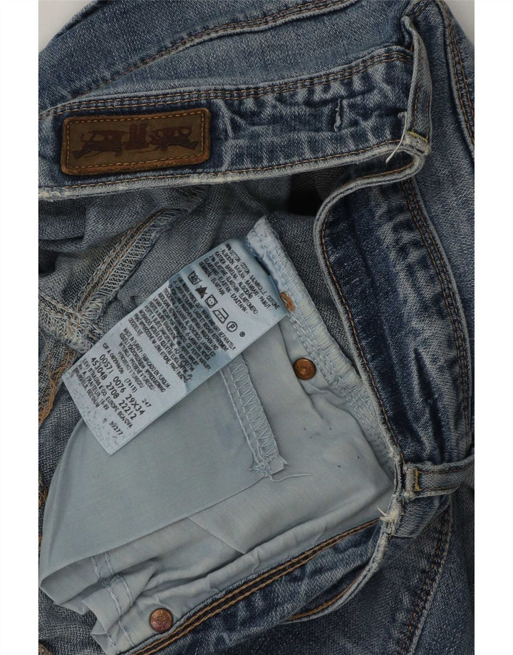 Levi's Womens 571 Distressed Slim Jeans W29 L31 Blue Cotton