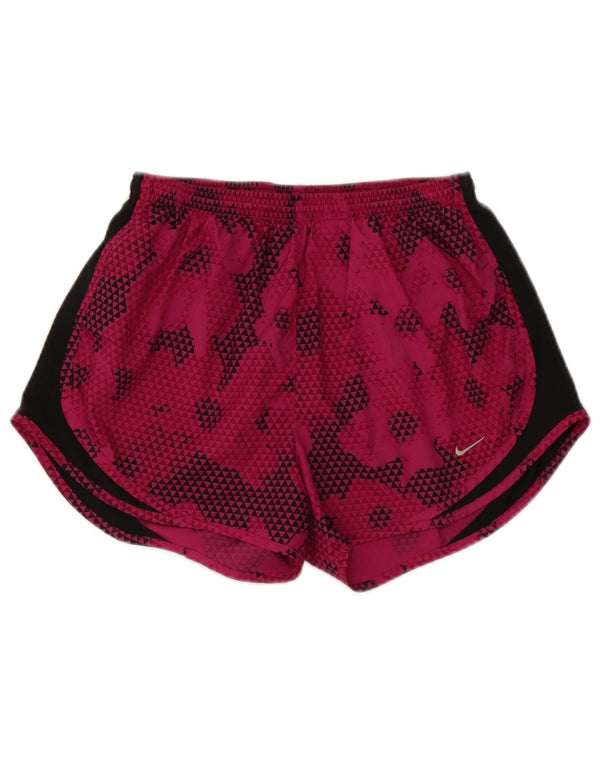 Nike Womens Dri Fit Sport Shorts UK 14 Medium Pink Colourblock