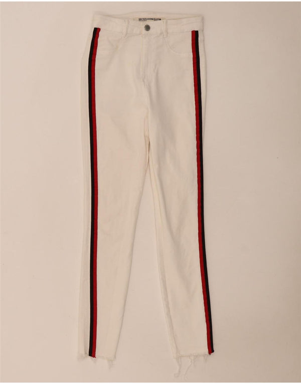 Zara Womens Trafaluc Skinny Jeans EU 36 XS W26 L28 White Striped