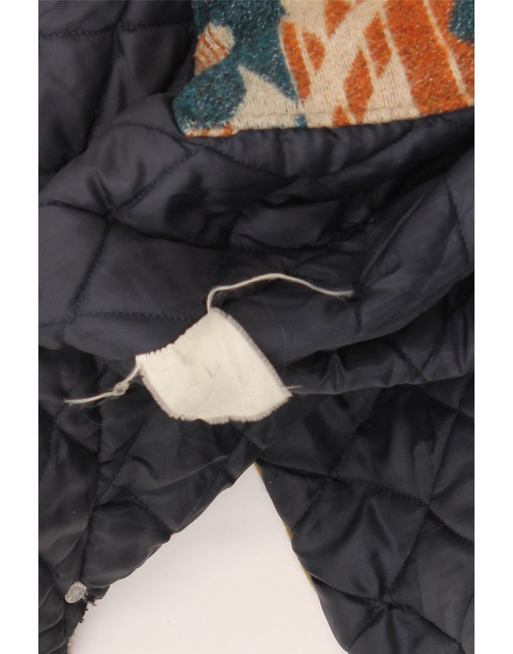 Oil Company Mens Windbreaker Coat UK 40 Large Multicoloured Fair Isle Aztec