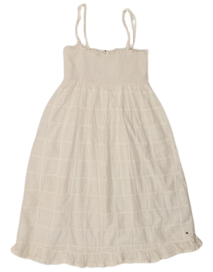 Tommy Hilfiger Womens Sundress UK 8 Small White Check Cotton