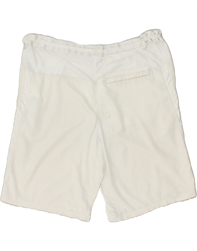 NIKE Mens Dri Fit Sport Shorts Medium Off White Polyester | Vintage Nike | Thrift | Second-Hand Nike | Used Clothing | Messina Hembry 