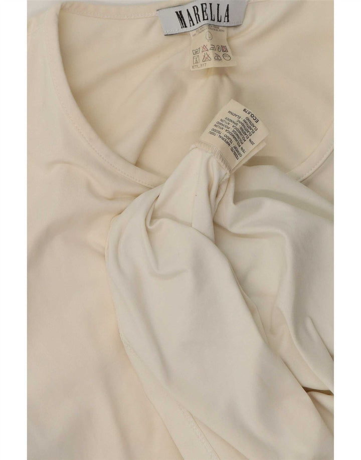 Marella Womens T-Shirt Top UK 14 Large White Polyamide