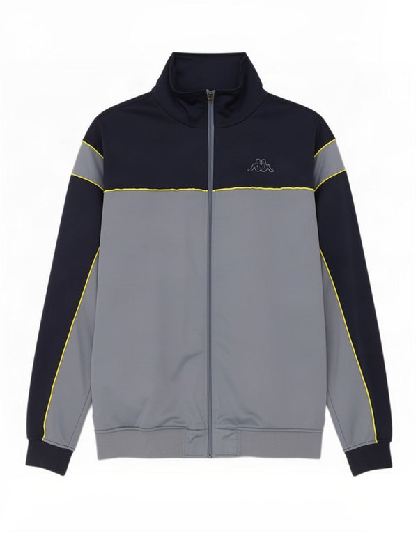 Kappa Mens Tracksuit Top Jacket XL Blue Colourblock Polyester