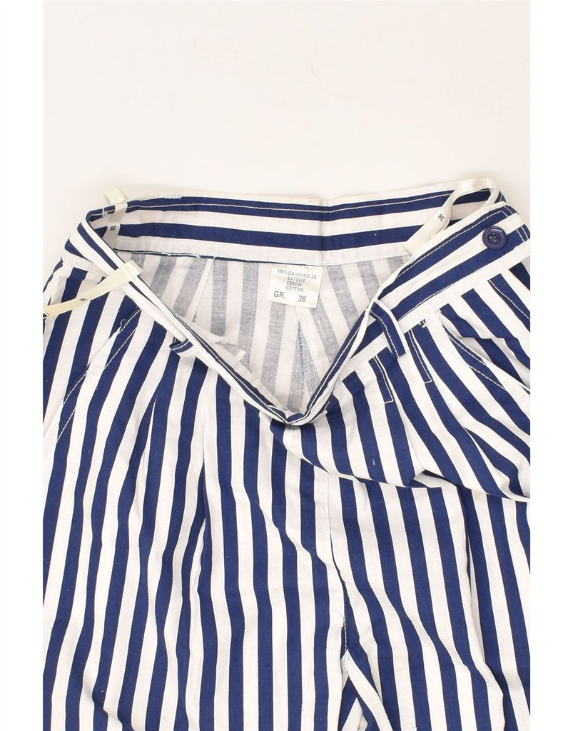 VINTAGE Womens High Waist Tapered Capri Trousers EU 38 Medium W28 L20 Blue | Vintage Vintage | Thrift | Second-Hand Vintage | Used Clothing | Messina Hembry 