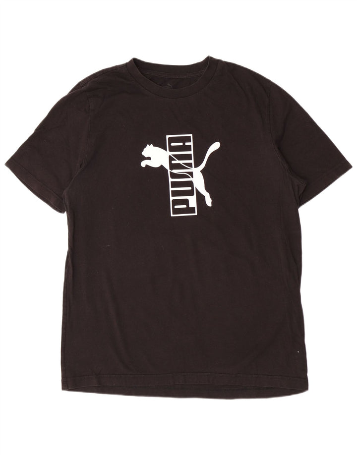 Puma Mens Graphic T-Shirt Top Large Black