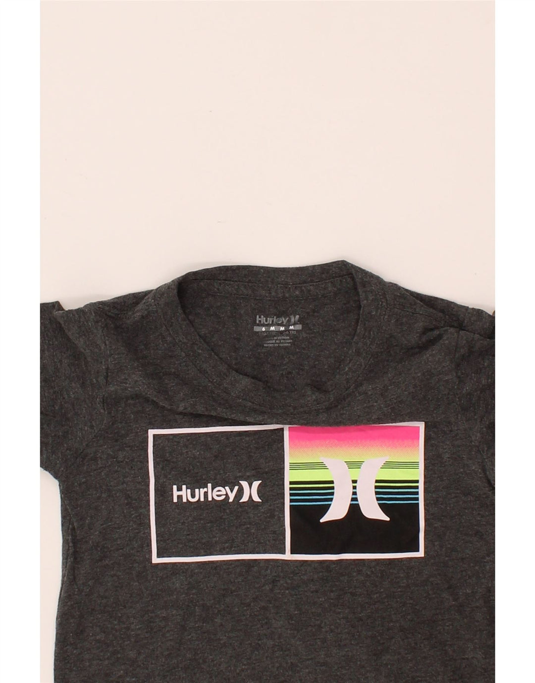 HURLEY Boys Graphic Top Long Sleeve 5-6 Years Medium Grey Cotton Vintage Hurley and Second-Hand Hurley from Messina Hembry 
