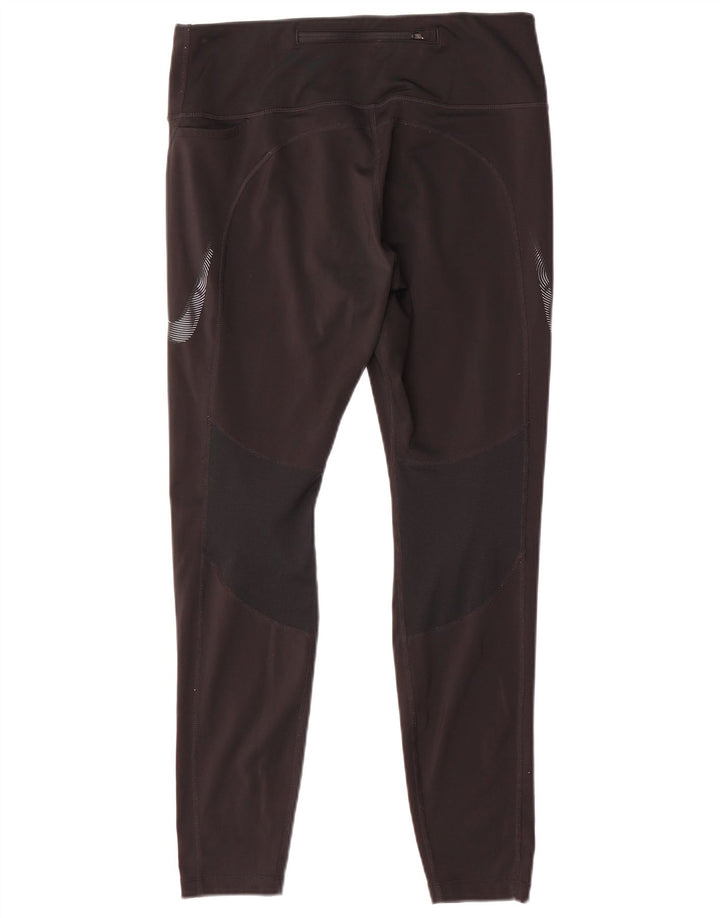 Nike Womens Graphic Leggings UK 14 Large  Black Polyester