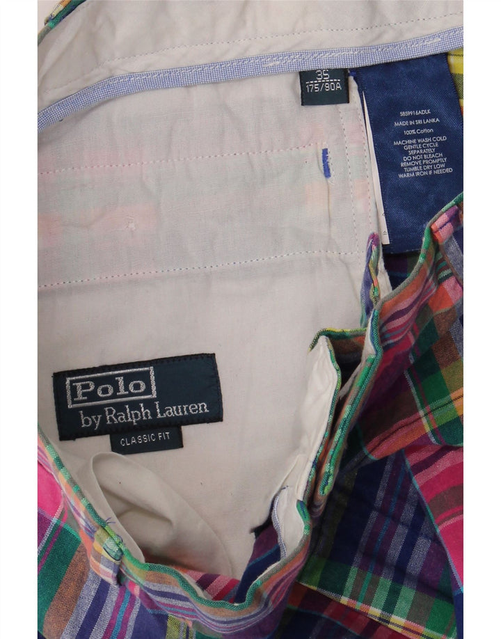POLO RALPH LAUREN Mens Chino Shorts W35 Large Multicoloured Check