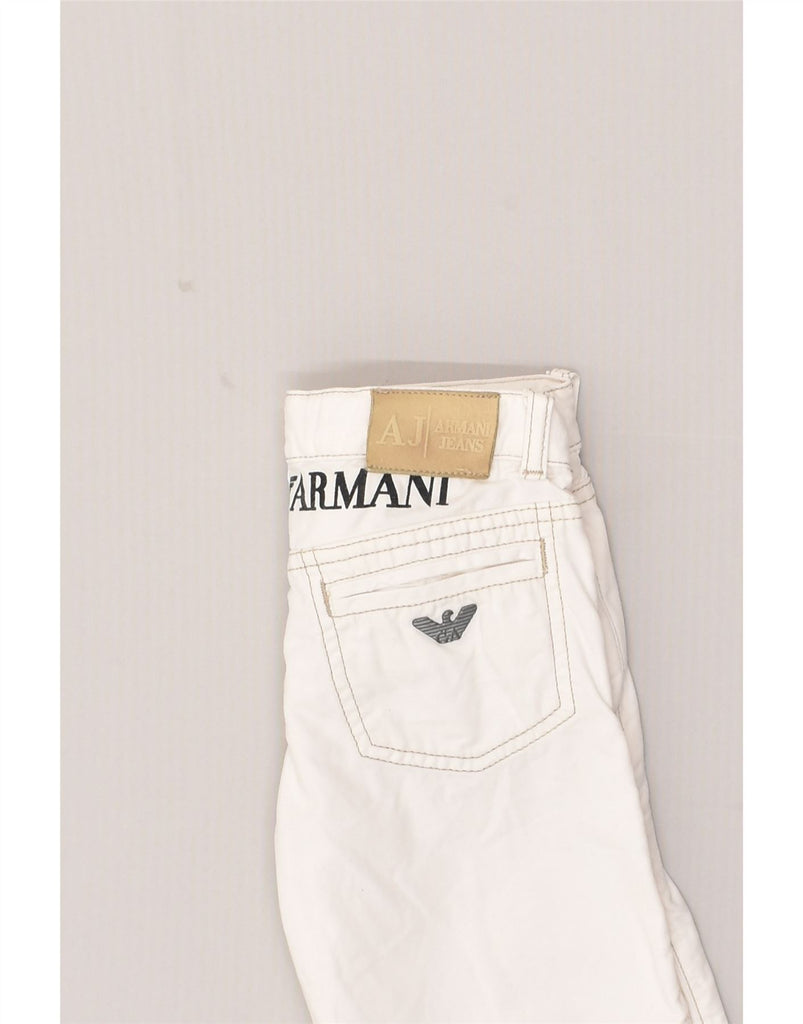 ARMANI JEANS Boys Straight Jeans 3-4 Years W30 L16 White Cotton | Vintage Armani Jeans | Thrift | Second-Hand Armani Jeans | Used Clothing | Messina Hembry 