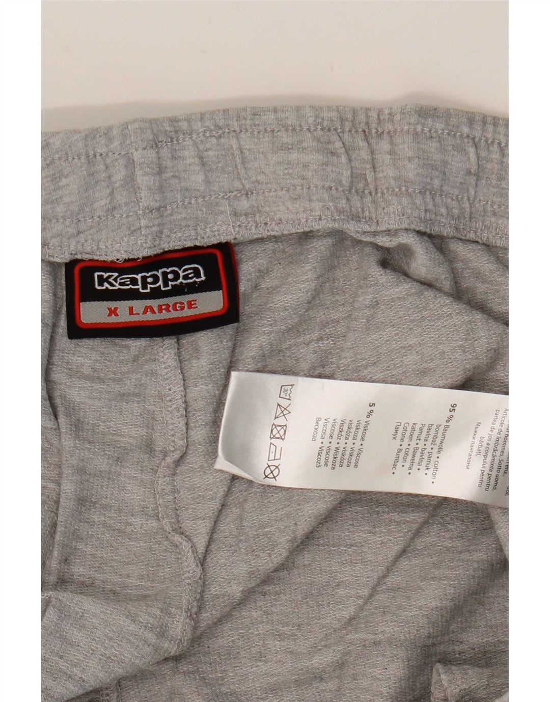 Kappa Mens Graphic Sport Shorts XL  Grey Cotton
