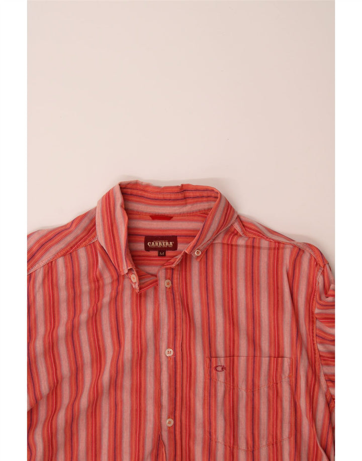 CARRERA Mens Shirt Medium Red Striped Cotton Vintage Carrera and Second-Hand Carrera from Messina Hembry 
