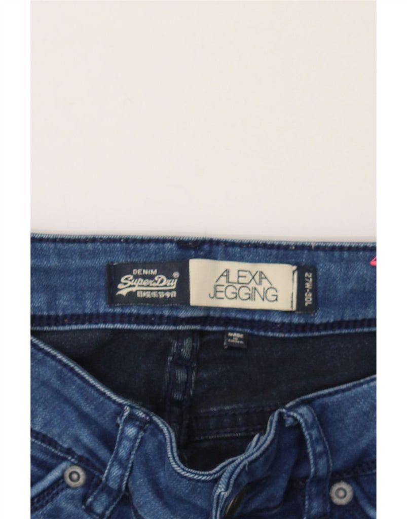SUPERDRY Womens Skinny Jeans W27 L30 Blue Cotton Vintage Superdry and Second-Hand Superdry from Messina Hembry 