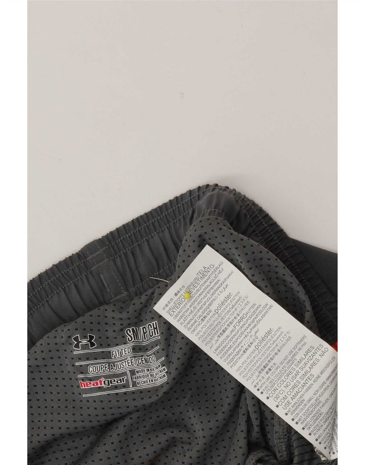 Under Armour Mens Heat Gear Sport Shorts Small  Grey Colourblock Polyester