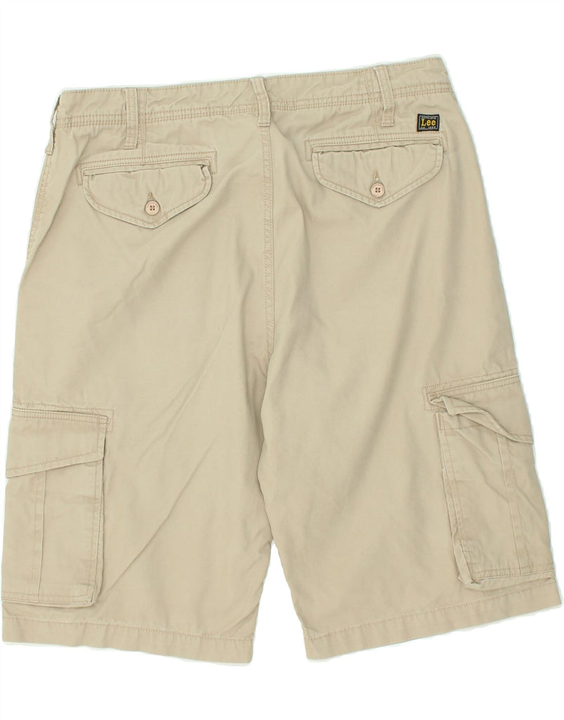 LEE Mens Cargo Shorts W32 Medium Beige Cotton | Vintage Lee | Thrift | Second-Hand Lee | Used Clothing | Messina Hembry 