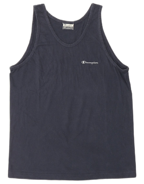 Champion Womens Vest Top UK 14 Large Navy Blue