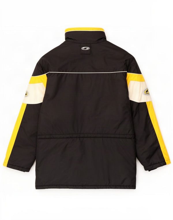 Saller Mens Graphic Windbreaker Jacket UK 42 XL Black Colourblock Polyamide