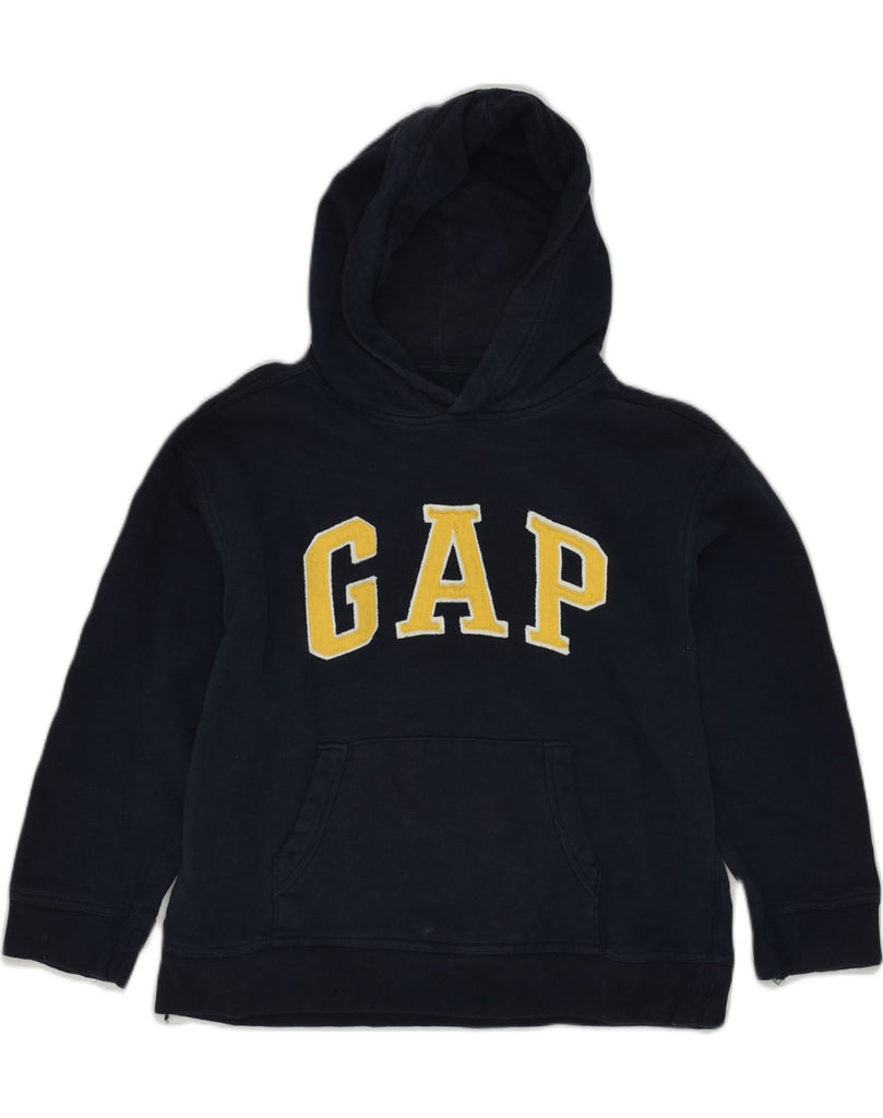 GAP Boys Graphic Hoodie Jumper 10-11 Years L Navy Blue Cotton | Vintage Gap | Thrift | Second-Hand Gap | Used Clothing | Messina Hembry 