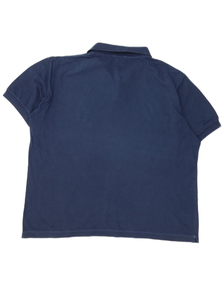 Trussardi Mens Polo Shirt Large Navy Blue Cotton