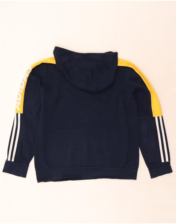 Adidas Boys 13-14 Years XL Navy Blue Colourblock Cotton