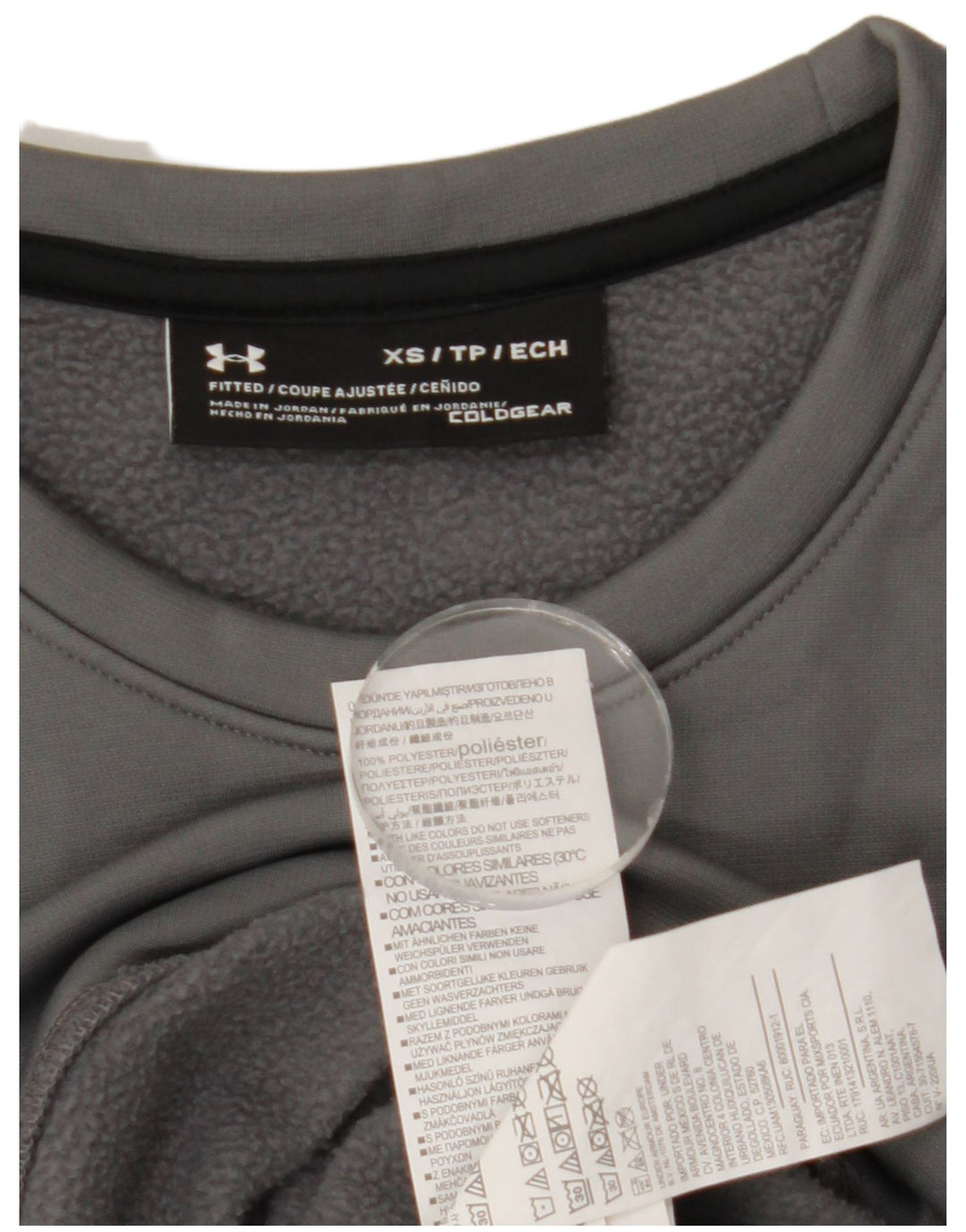 Under Armour Mens Cold Gear Sweatshirt Jumper XS Grey Polyester