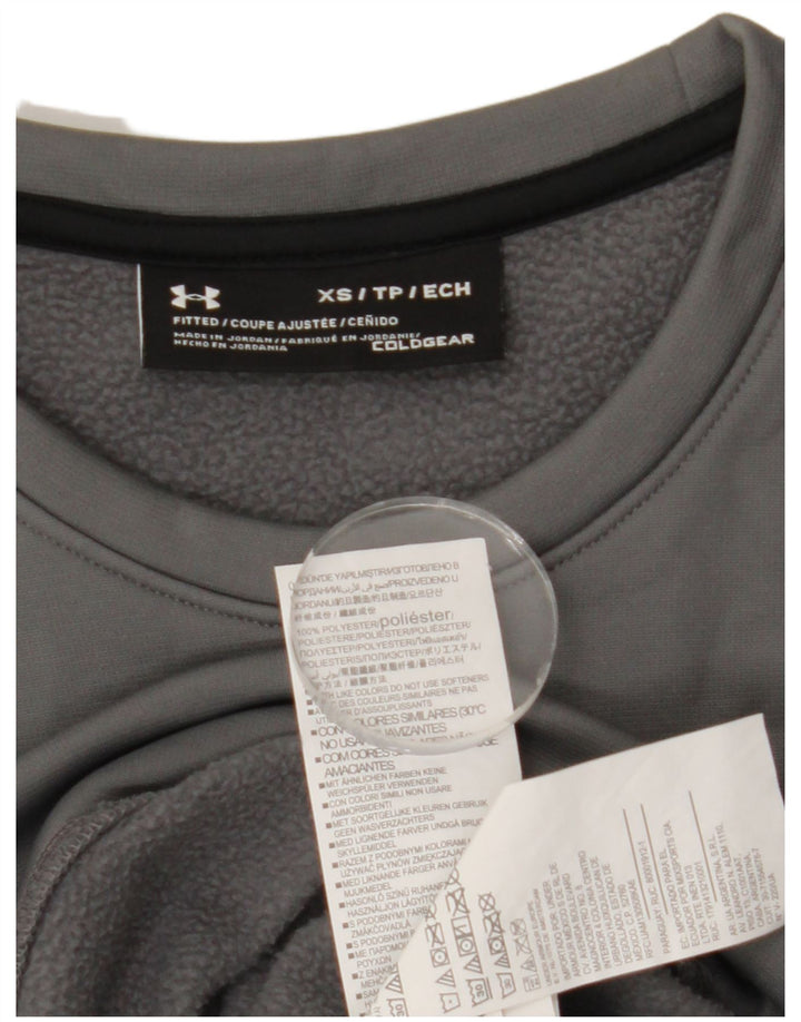 Under Armour Mens Cold Gear Sweatshirt Jumper XS Grey Polyester