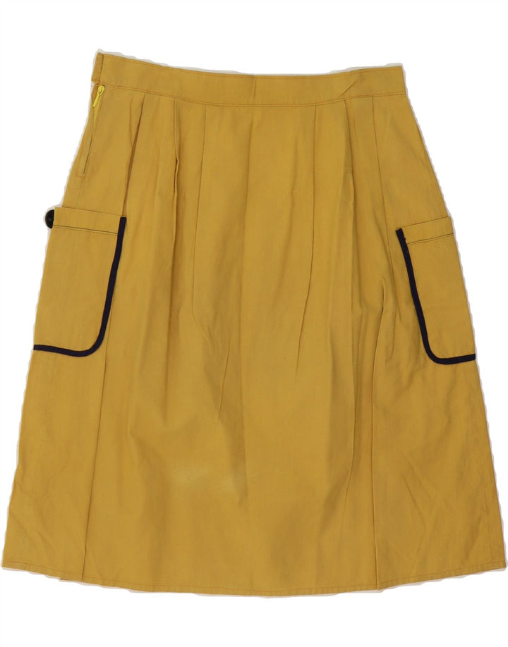 VINTAGE Womens A-Line Skirt W30 Medium  Yellow Vintage Vintage and Second-Hand Vintage from Messina Hembry 
