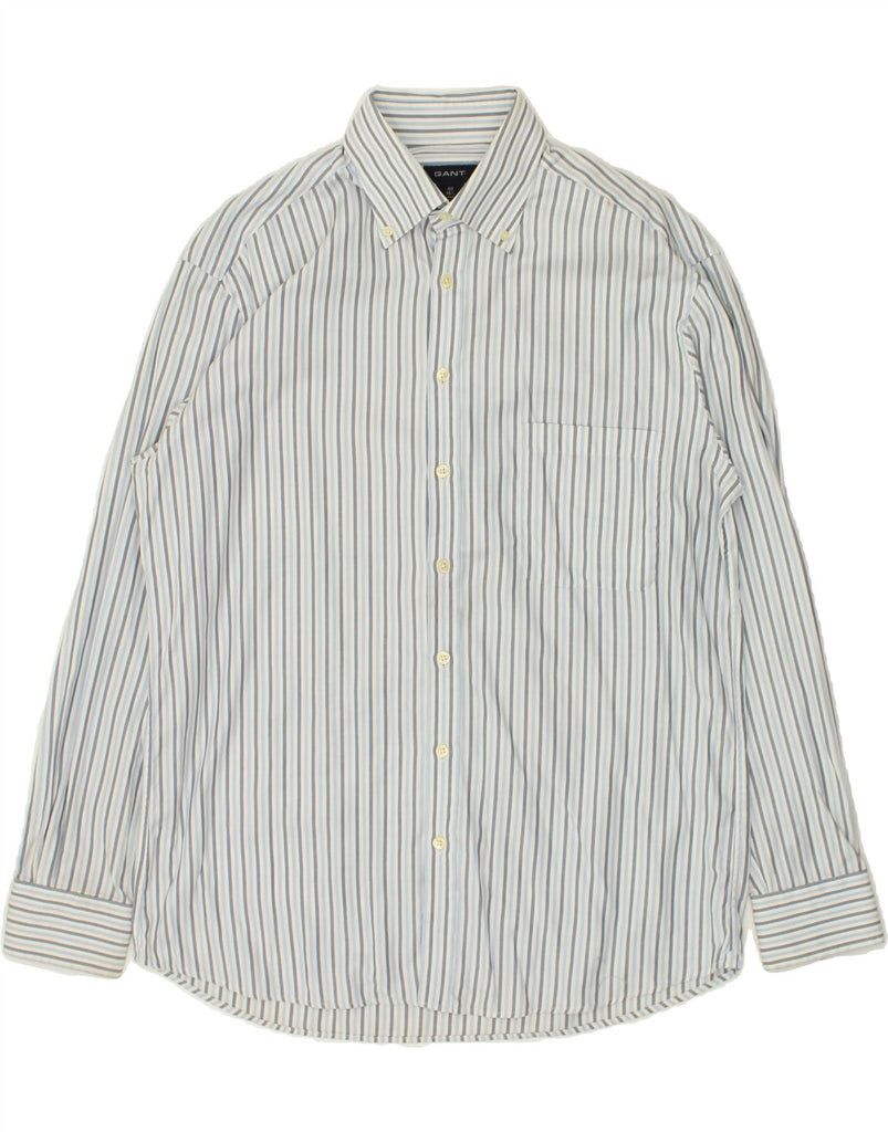 GANT Mens Shirt Size 15 1/2 40 Medium Blue Striped Cotton | Vintage Gant | Thrift | Second-Hand Gant | Used Clothing | Messina Hembry 