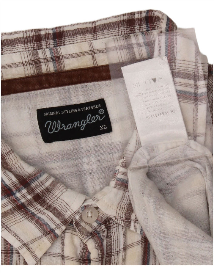 WRANGLER Mens Flannel Shirt XL Multicoloured Check Cotton