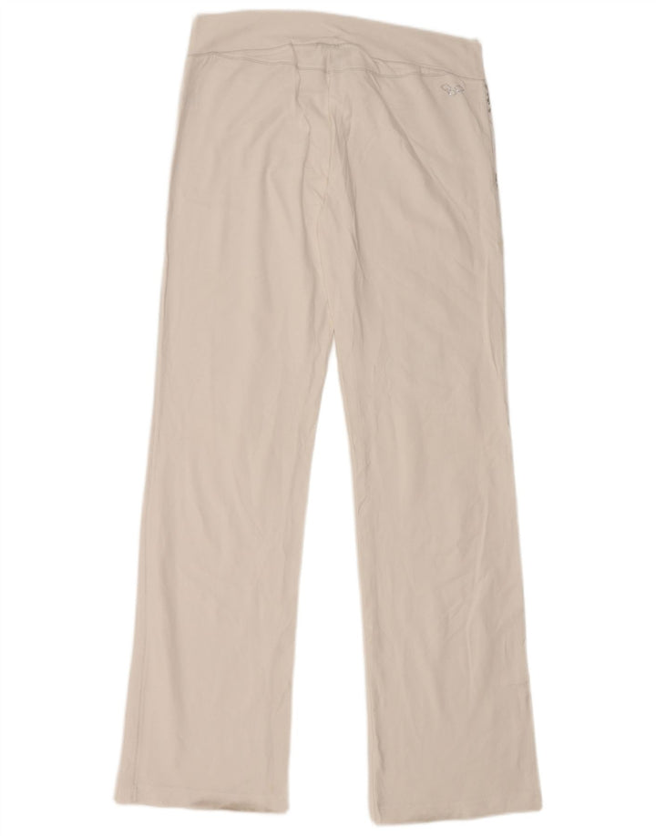 Arena Womens Graphic Tracksuit Trousers UK 10 Small  White Cotton