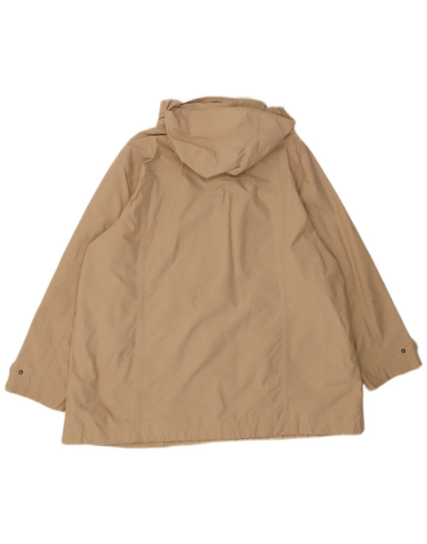 L.L.Bean Womens Hooded Rain Jacket UK 20 2XL Beige