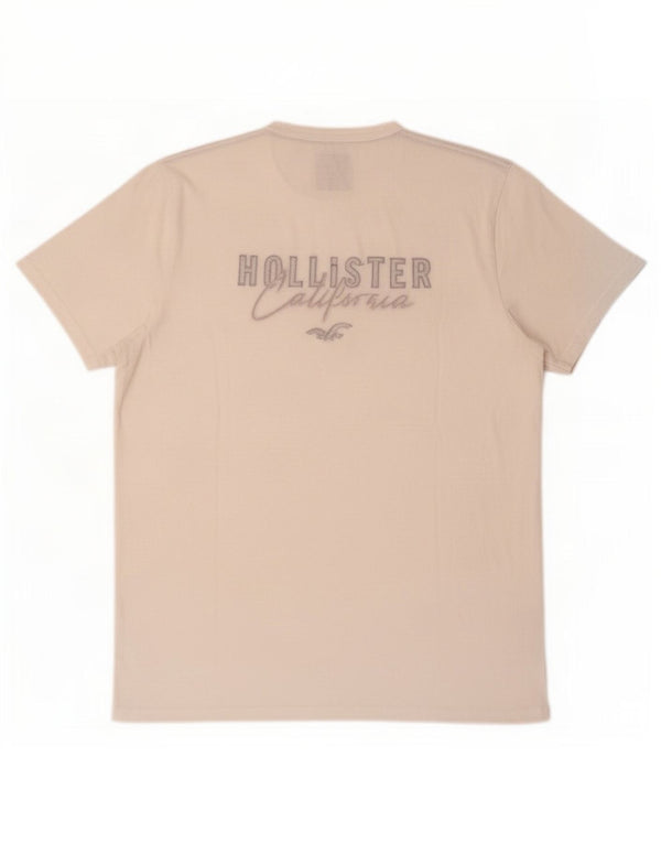 Hollister Mens Graphic T-Shirt Top XL White Cotton