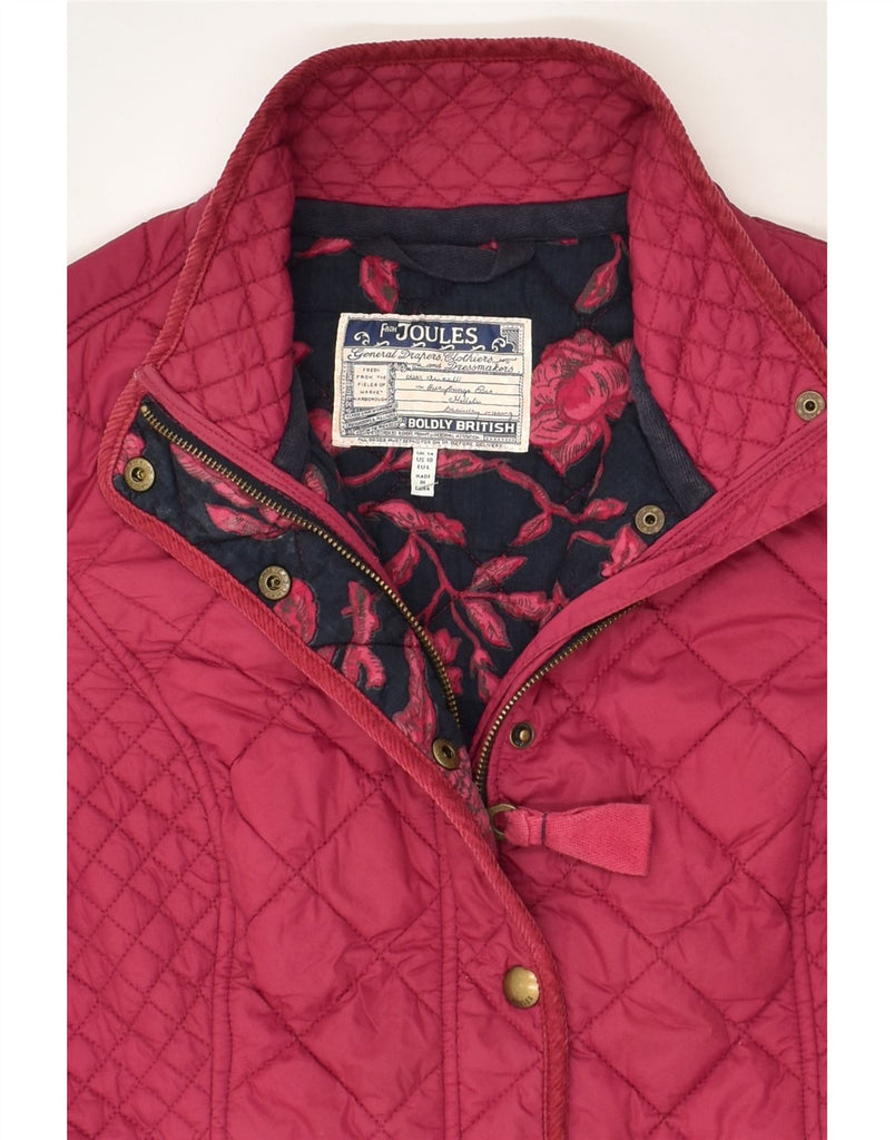 JOULES Womens Quilted Jacket UK 14 Large Pink Polyamide | Vintage Joules | Thrift | Second-Hand Joules | Used Clothing | Messina Hembry 