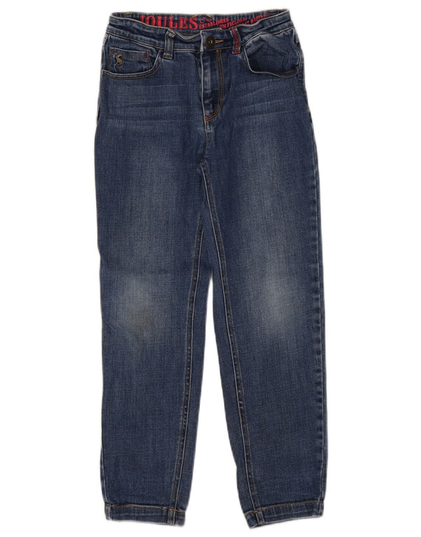 Joules Girls Straight Jeans 7-8 Years W22 L22 Blue Cotton