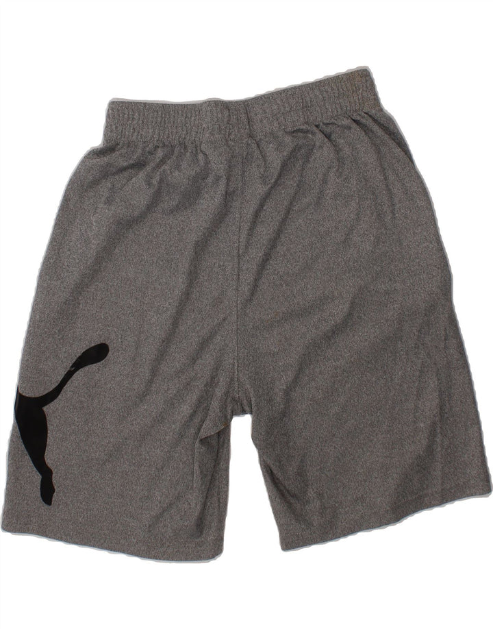 PUMA Boys Graphic Sport Shorts 10-11 Years Large  Grey Polyester Vintage Puma and Second-Hand Puma from Messina Hembry 