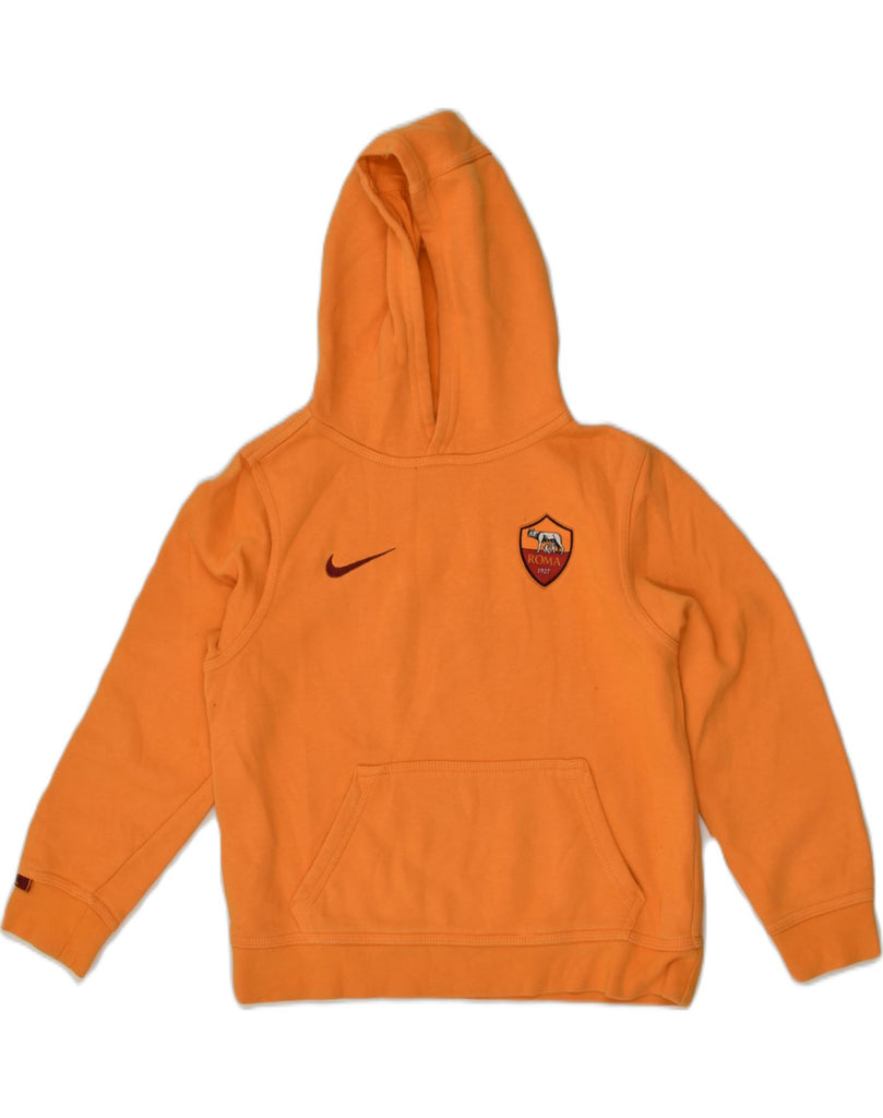 NIKE Boys Hoodie Jumper 10-11 Years Medium Orange Cotton | Vintage Nike | Thrift | Second-Hand Nike | Used Clothing | Messina Hembry 