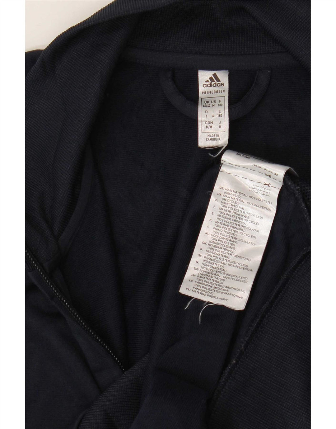 Adidas Mens Graphic Tracksuit Top Jacket UK 40/42 Medium Navy Blue