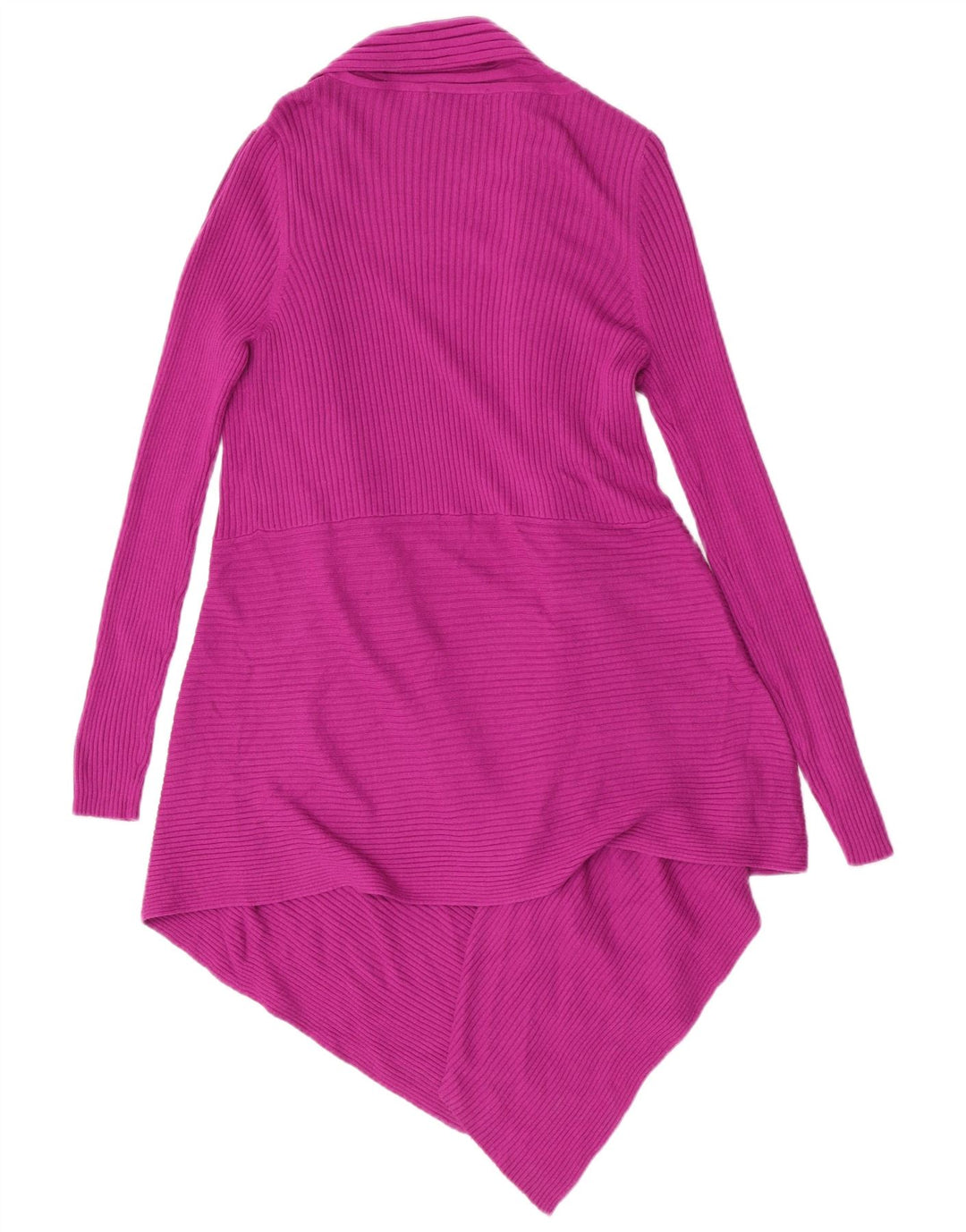 Marks & Spencer Womens Asymmetric Open Cardigan Sweater UK 16 Large Pink