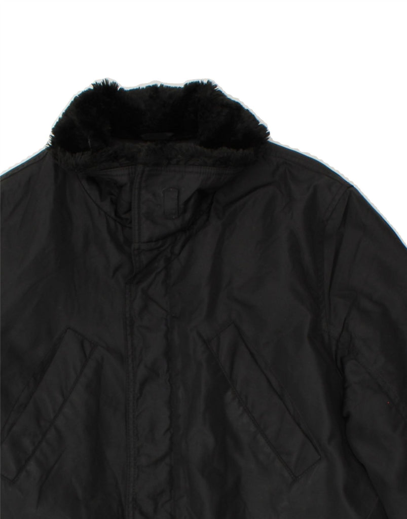 BENETTON Mens Windbreaker Coat UK 36 Small Black Vintage Benetton and Second-Hand Benetton from Messina Hembry 