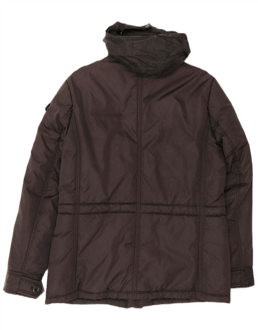 Marina Militare Mens Hooded Padded Jacket UK 38 Medium Black Polyamide