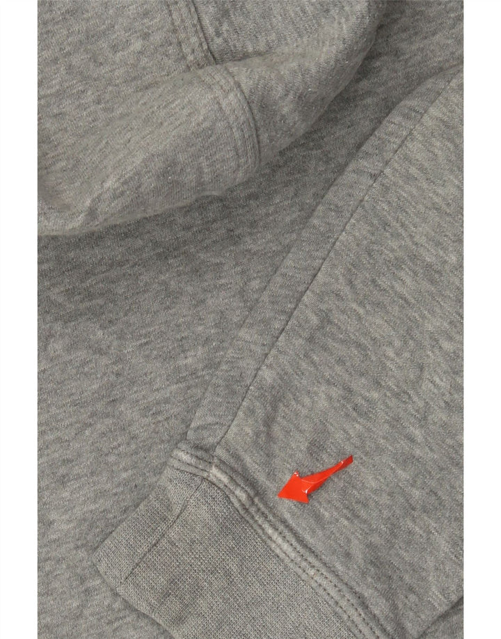 Nike Boys Hoodie Jumper 10-11 Years Medium Grey Flecked