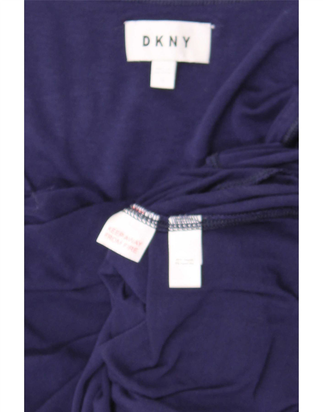 Dkny Womens Tunic Dress UK 10 Small Navy Blue Rayon