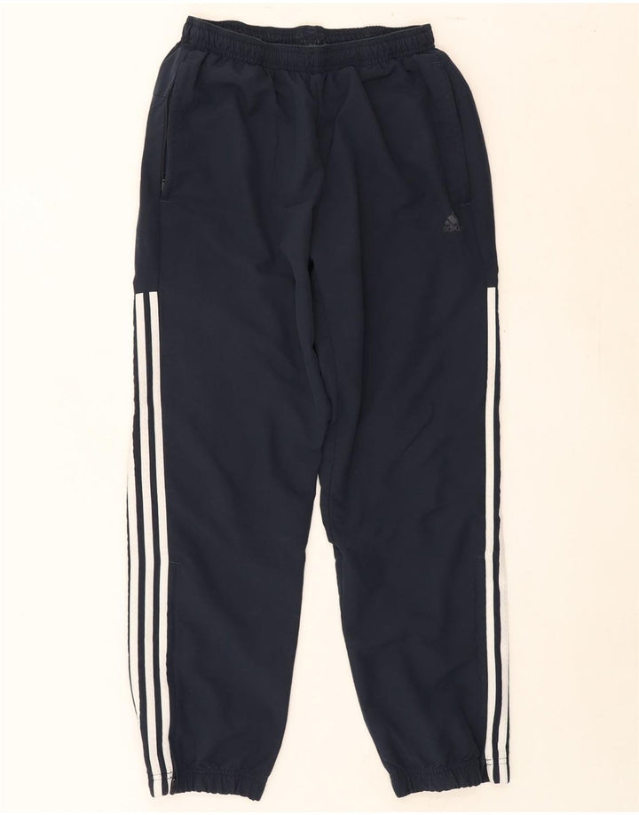 ADIDAS Mens Tracksuit Trousers Joggers Medium  Navy Blue Vintage Adidas and Second-Hand Adidas from Messina Hembry 
