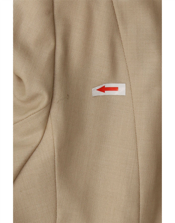 Escada Womens Blazer Jacket IT 40 Small Beige Wool